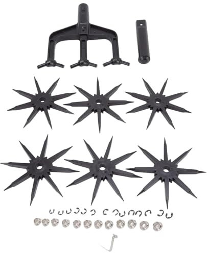 Scarificatore funzionale del terreno del giardino Coltivatore rotante Strumento di allentamento del giardino per la manutenzione dei prati e la preparazione del terreno Coltivatore portatile