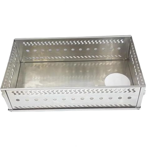 Cestino Per Carbonella Cestino in pietra for sauna Stufa da esterno pieghevole portatile Cestino in pietra for sauna Cestino in legno for campeggio Picnic Barbecue Carbone resistente al calore(L)