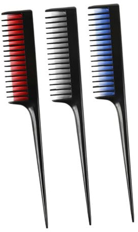 FOMIYES 3piezas Peines de Punta y Mango para Peinar Peines de Peluquería de Útiles para Cortar el Pelo Casa