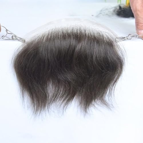 RUNRAYAY Parrucca per uomo con attaccatura dei capelli sulla fronte, HD, in pizzo invisibile, frontale in pizzo, in PU skin, toupet frontale per uomo, 18x4 cm - 2#