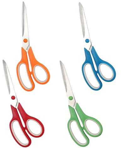 TenaLucy 4 Piezas Tijeras Cocina, Utensilios de Cocina Tijeras para Zurdos, Punto de Cruz Tijeres Costura, Multicolor Tijera Oficina, Hilo Bordar Tijera Manualidades para Mbalajes Yute Papel Lino Fino