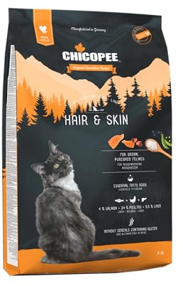 Chicopee HNL Hair & Skin 8 kg torrfoder för katter | av Bosch | kattmat | kanadensiskt recept | Tillverkad i Tyskland | Ett varumärke från Bosch djurfoder