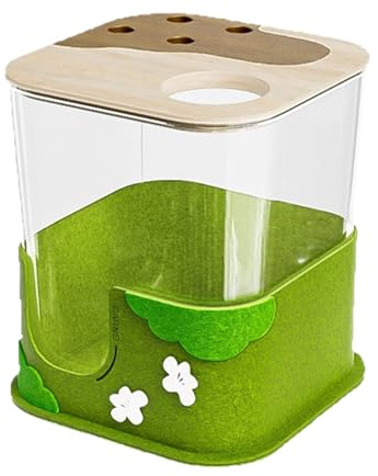 Lpoppcx Boîte de Bain de Sable pour Hamster,Habitat pour Petits Animaux,Boîte À Fouir pour Chinchilla - pour Activités de Parc Réduction du Stress Observation de la Routine Quotidienne Salon Chambre