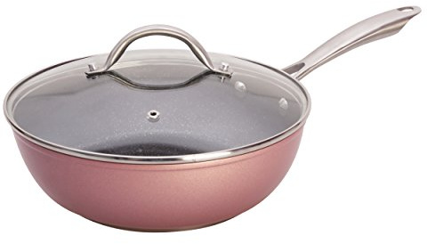 San Ignacio Vita Frying Pan with Lid 24 x 7.5 cm Forged Aluminium Suitable for Induction