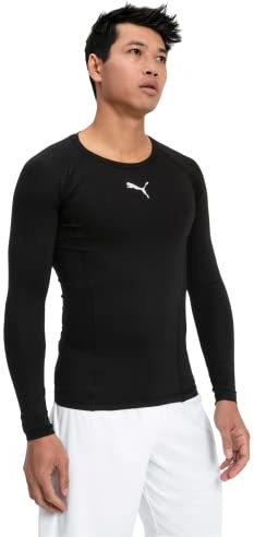 Puma Liga Baselayer Tee LS Maglia A Manica Lunga, Nero, 3XL Uomo