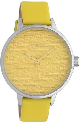 Oozoo Damenuhr mit Lederband Art Zifferblatt 43 MM Gelb/Gelb C10244