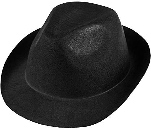 dressforfun 901027 Unisex Hut, breite Krempe, Panama Gangster Party Hut - schwarz