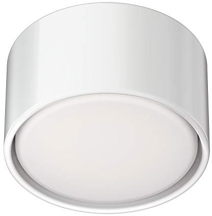 ledscom.de GX53 porslin utanpåliggande armatur KLU, rund, vit, 91mm Ø, inkl. GX53 LED-lampa, varmvit, 3-stegsdimring utan dimmer