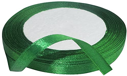 Aerzetix – C50482 – satinband dekorativt glänsande – 6 mm x 22 meter – grönt gräs – kreativa projekt sömkonst presentförpackning för födelsedagsfest