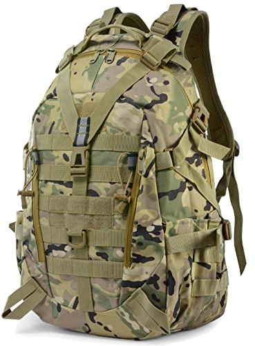 Long Keeper Mochila Tactica Militar – 35L Mochila Militar Antirrobo para Hombre Mujer Impermeable Mochila de Viaje Trekking Senderismo Trabajo Deporte o Aire Libre