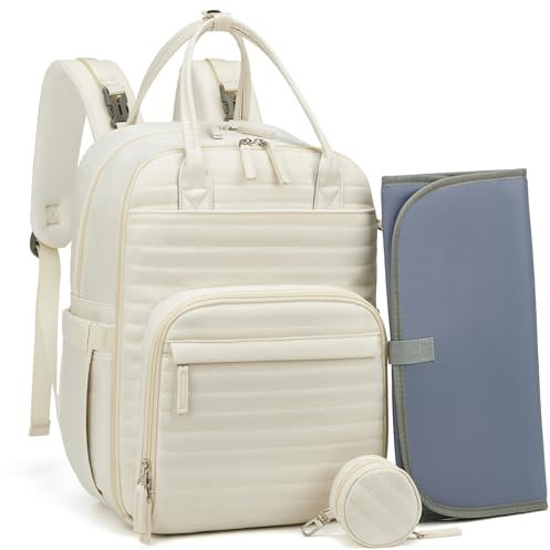 Sea choice Wickeltaschen Windelrucksack Unisex mit Isolierten Taschen Wickelrucksack mit Wickelauflage für Mama und Papa Stilvoller Reiserucksack für die Babypflege