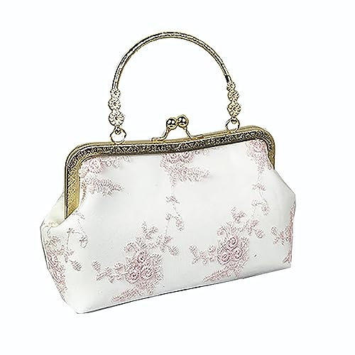 Chinese Style Crossbody Bag - Traditional Handbag Versatile and Stylish (Pink)