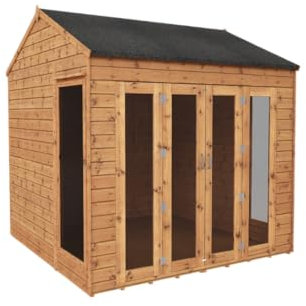 Waltons 8x8 ft Wooden Summerhouse with Bi-Fold Doors, Modern Garden Room