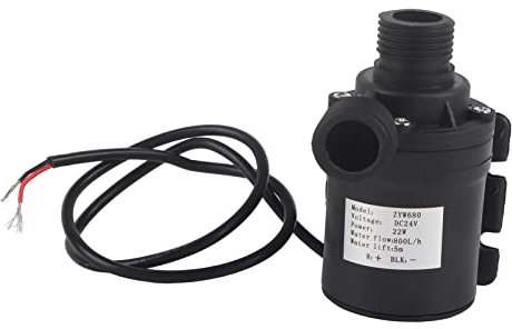 Leopacat Pompa Acqua Senza Spazzole,Mini Pompa Di Acqua DC 24 V Basso Rumore Pompa ad Anfibi Senza Spazzole Per Stagno Acquario Fontana Solare Piscina Circolazione Acqua Riscaldatore Solare