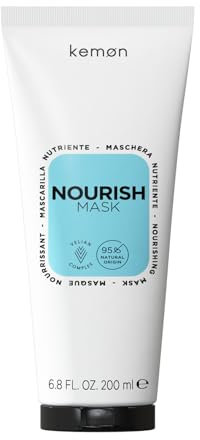 Kemon - Nourish Mask, Maschera Nutriente Per Capelli Sfibrati, Secchi E Crespi, A Base Di Burro Di Karitè, Favorisce La Districabilità, Per Capelli Morbidi, 200 ml