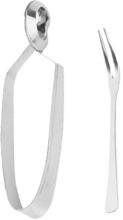 Garneck Schneckenklammer Aus Edelstahl Küchenwerkzeug Schnecken-esswerkzeug Grillklammer Schnecken Lebensmittelklammer Für Küche Und Outdoor