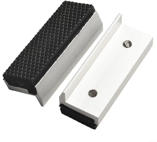 Mâchoires d'étau souples et solides pour tout étau en métal - Maintient solidement les pièces rondes et hexagonales en forme de V - Protection multi-usage (10,2 cm)