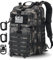 Hannibal Tactical 28L Militär Taktischer Rucksack US Cooper Rucksack Armee Assault Pack 3 Tage Bug Out Go Bag Trekking Wanderrucksack Black Camo