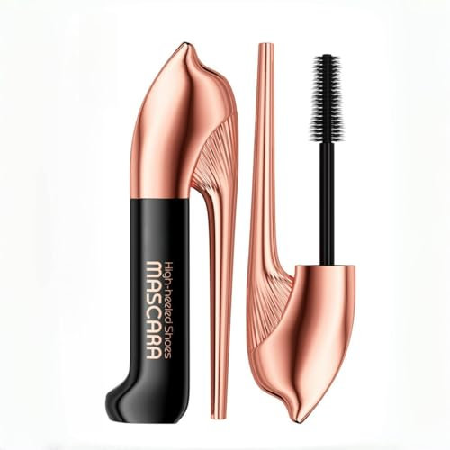 High Heel Design Mascara – Volumizzante e Allungante, Nero Intensificatore Ciglia con Effetto Ricciolo, Formula Impermeabile e Anti-Sbavature (1 Pezzo)