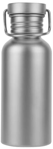 Sirxlevcy Titanium Water Bottle 500ml - Ultralight, Leak-Proof, Reusable Sport Bottle for Cycling, Hiking, Camping