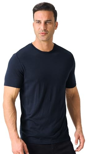 Merino Protect T-Shirt Homme Laine Mérinos Anti-Odeur Léger Fonctionnel sous-Vêtement Randonnée Voyage