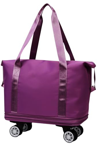 Axelväska Med Hjul,Rullbar Handbagage Under Stolsplats - Resväska För Klädtransport Till Semester Helg Shopping Affärsresor