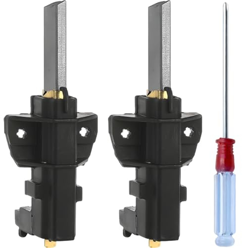 ZHUROUPU Pair of Ceset Motor Carbon Brushes Replacement for Hoover for Dynamic Next for Candy Washing Machine, 4.8mm Motor Terminal Carbon Brushes for 49018683 92126721 C00312014 with Screwdriver