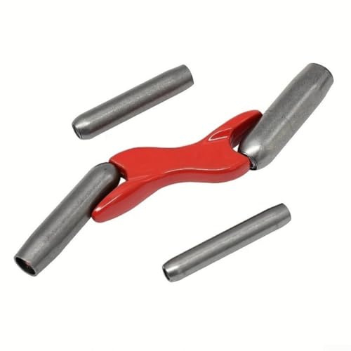 Brick Jointer Tool Set With 4 Sizes 1/2 5/8 3/4 7/8 Inch, Ergonomic Steel Handle Masonry Gap Finisher, Lightweight Bricklaying Trowel For Wall Jointing, Includes Protective Cover (Red)