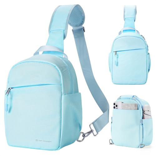 K&F CONCEPT Kameraväska, kamera Sling väska axelväska fotoryggsäck liten, vattentät kameraryggsäck, justerbar axelrem kamera ryggsäck för DSLR/SLR kameralins, blå, 5 Liters, Fashion