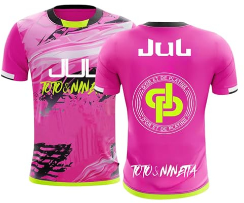 T-Shirt JUL Hommes Femmes, Maillot de Foot JUL Enfant, Cadeaux des Fans Plusieurs Modéle Disponible T-Shirt Fan de Musique Mode Streetwear T-Shirts de Sport Impression 3D Haut d’Entraînement Fitness