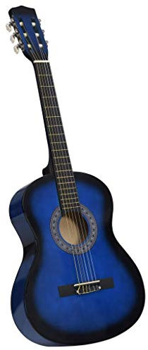 pedkit Kindergitarre 3/4 36 Akustik Gitarre für Anfänger mit Tasche, Blau