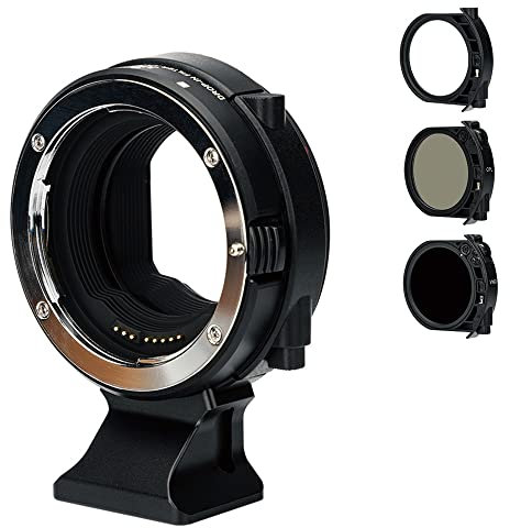 JJC Camera Lens Mount Adapter Replaces for Canon Drop-In Filter Mount Adapter EF-EOS R - with C-PL+NDV insertion filter for Canon EF/EF-S Lens to RF Mount Camera EOS R10 R7 R RP R5 R6