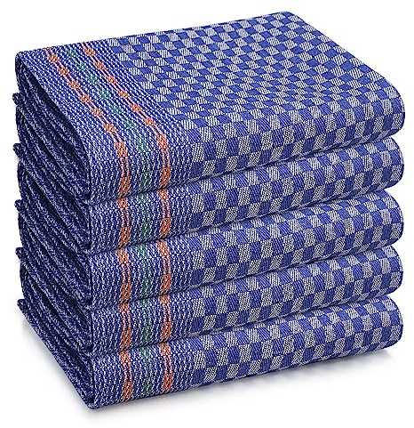 LUXTOGO® Geschirrtücher Baumwolle Set, 100% Baumwolle Küchentücher, ringgesponnene extra Dicker 340 g/m² Geschirrhandtücher 50 x 70 cm Küchenhandtücher & Teetücher für Küche.(5 STK)