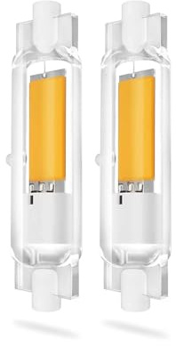 Lampadina R7S LED 78MM, Bianco Caldo 2700K, 15W LED R7S Lampadina Lineare Equivalente 150W Lampada Alogena, Dimmerabile, Nessun Sfarfallio, 360 Gradi, AC 220V-240V,1500LM, 2 Pezzi(Bianco Caldo(2700K)