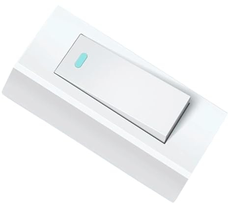 SOPOTUTU Interruttore Pulsante da Parete Bianco Multi Funzione per Luci da Design Sottile e Facile da Installare Adatto Lampade per Uso