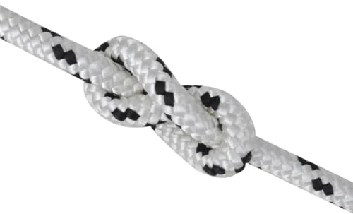 Cuerda de cuerda trenzada de poliéster, 8 mm x 50 m, interior y exterior