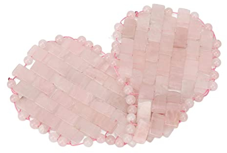 HUSHUI Almohadilla para Ojos de Piedra de Jade, Parche para Ojos de Masaje Facial de Cuarzo Rosa Reutilizable para Relajación, con Forma Esférica para Aliviar la Fatiga Ocular y