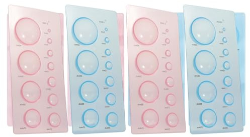 Beaupretty 4 Moldes para Filigrana de Papel de Media Bola 3d Herramienta para Manualidades de Papel Abs Juego de Quilling 2 Moldes Azules Adecuado para Crear Macetas y Figuras