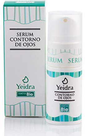 YEIDRA Sérum contorno de ojos, 96,82% ingredientes ecológicos certificados. Base de hidrolato de lavanda, extracto de caléndula y aceite vegetal de argán. 15 ml.