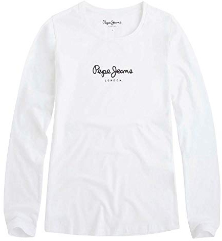 Pepe Jeans New Virginia LS, Maglia Donna, Bianco (White 800), L