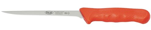 Winco 6 Commercial-Grade German Steel Boning Knife, Narrow, Red