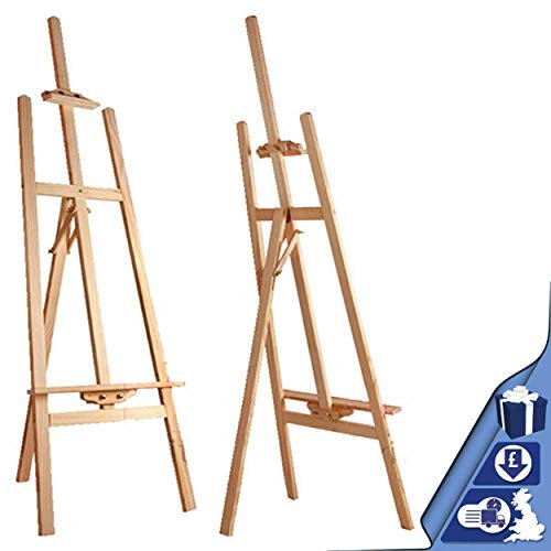 Künstler Staffelei 150cm - Professionelle Studio A-Frame Floor Standing Staffelei Stativ für Malerei und Skizze, Künstler - Kiefer Holz - höhenverstellbar