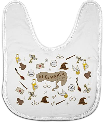 LolaPix Baberos Mago. Babero personalizado con nombre. Baberos originales. Bebé, niño, niña. Babero infantil cierre velcro. Regalos personalizados. Regalo original