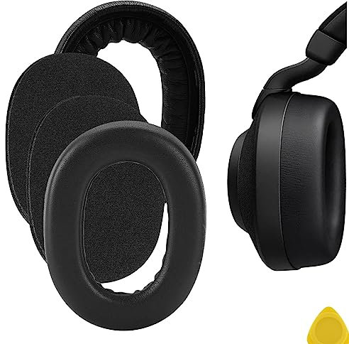 Geekria QuickFit - Almohadillas de repuesto para auriculares Jabra Elite 85 H, piezas de reparación (negro)