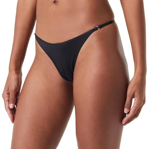 Calvin Klein Damen String Thong Unterwäsche, Schwarz (Black), M