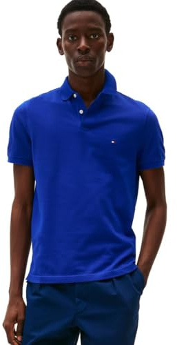 Tommy Hilfiger Men's 1985 Regular Short Sleeve Polo, Wedge Blue X-Large