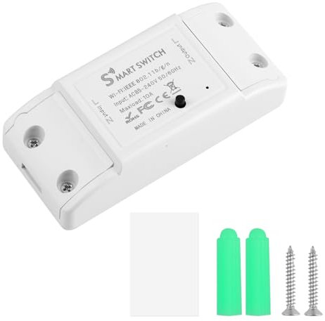 Smart Wifi Light Switch 10A 2200W Smart Relay Timer Wireless Switch Universal Diy Module for Smart Home Automation Solution Works with Alexa Google Home Compatible with eWelink Ifttt No Hub Required