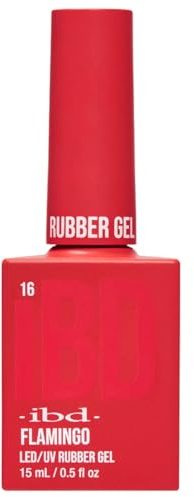 IBD Rubber Gel - Flamingo - 15 ml - Made in USA - Premium Nail Polish for Durable Manicure and Smooth Nails - LED/UV Varnish