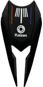 Kaizen Golf Divot Repair Tool with Magnetic Ball Marker & Putting Alignment Aid - Premium Pitchfork - Gift Boxed (Black)
