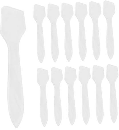 DECOMELODY 200 Piezas Unidades de Cucharas Transparentes para Faciales Herramienta Cosmética Práctica y Duradera para Aplicar Crema Hidratante y Maquillaje para Personal y DIY de